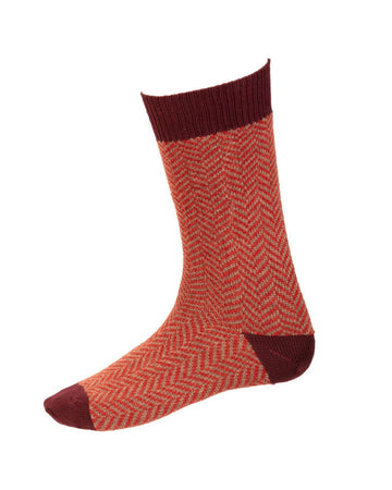 House Of Cheviot Herringbone Short Sock Mens - 0