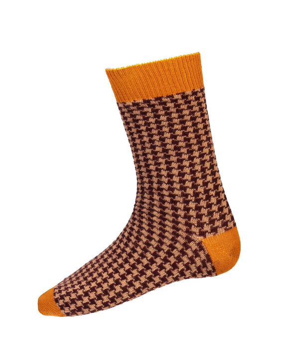 House Of Cheviot Houndstooth Socks Mens