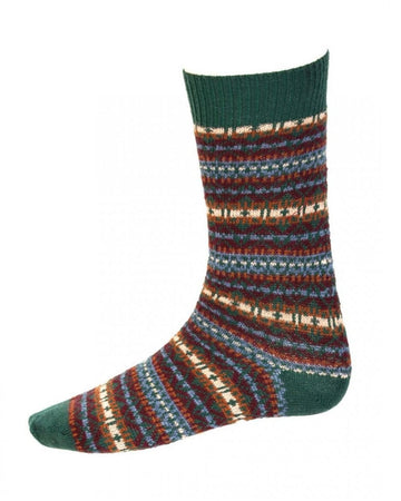 House of Cheviot Mens Fairisle Short Sock - 0