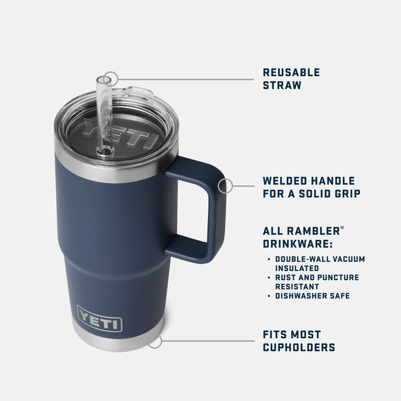 Yeti Rambler® 25oz Straw Mug