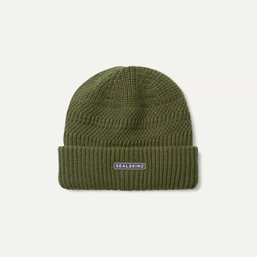 Sealskinz Gressenhall Waterproof Cold Weather Textured Stripe Roll Cuff Beanie