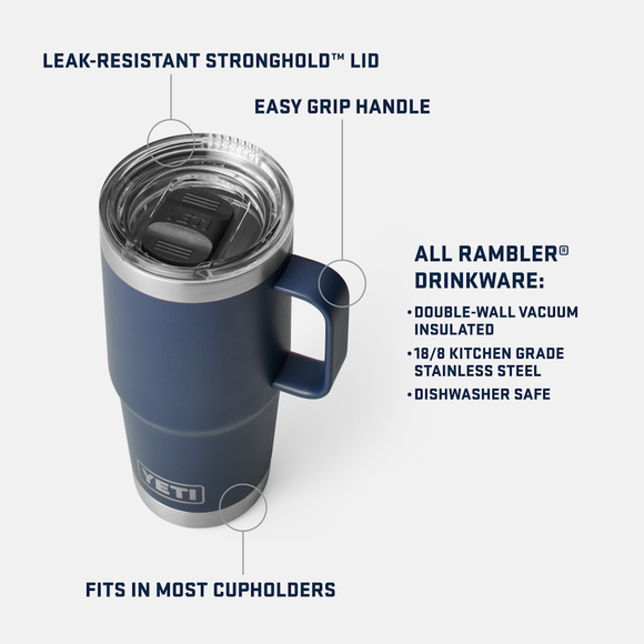 Yeti Rambler 20 oz Travel Mug With Stronghold™ Lid