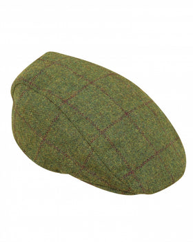 Hoggs of Fife Windowpane Waterproof Tweed Cap