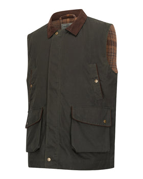Hoggs of Fife Maxton Padded Waxed Waistcoat