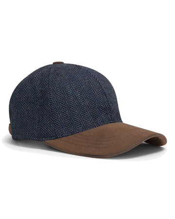 Hoggs of Fife Herringbone Tweed Baseball Cap - 0